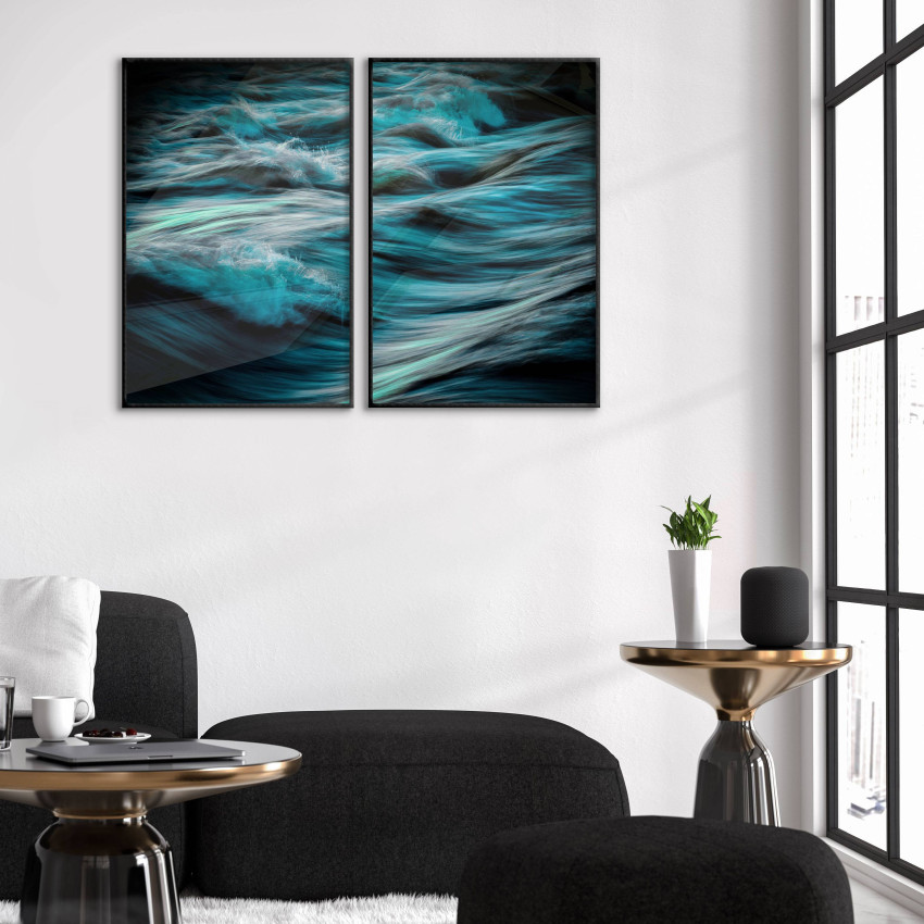 Mjuka turkosa vågor - Havsmotiv i två delar