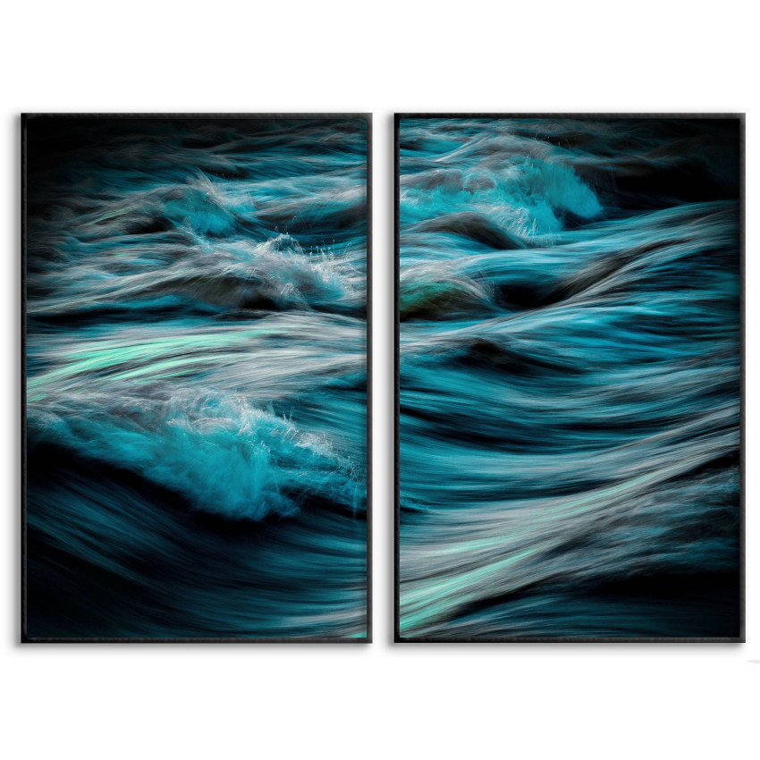 Mjuka turkosa vågor - Havsmotiv i två delar