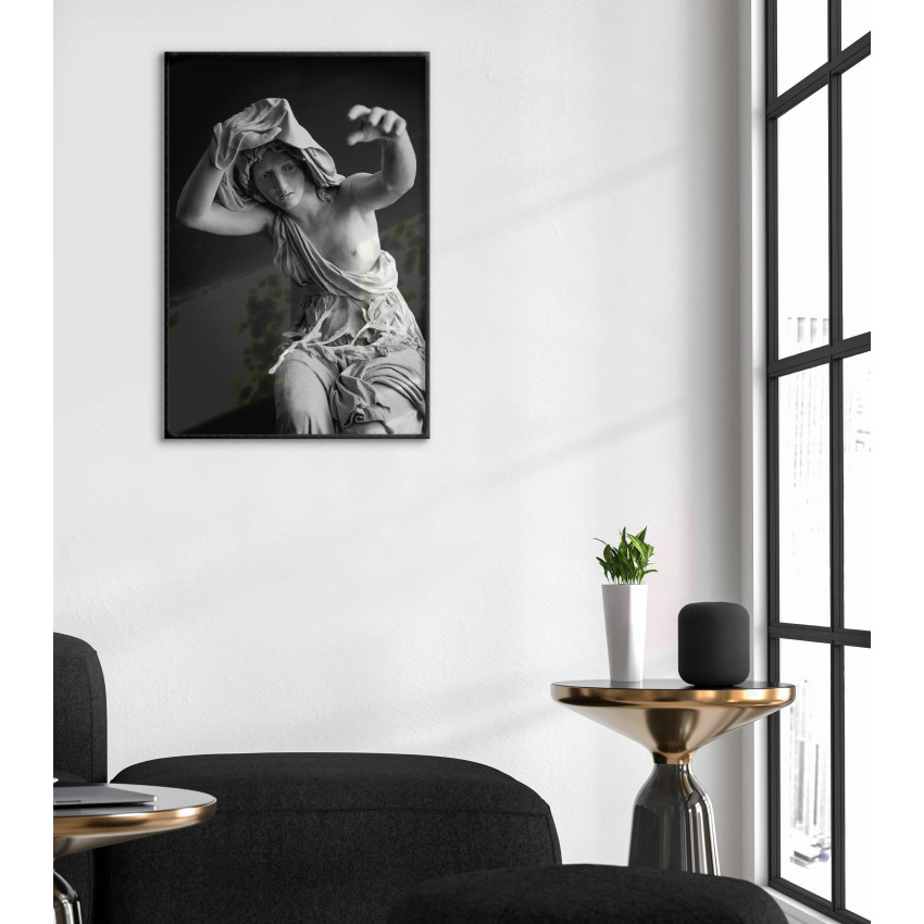 Statue Rome Woman - Black and White Poster