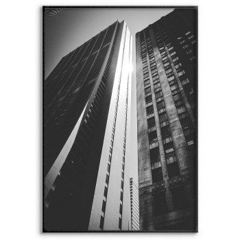 Simple Architecture - Black and White Poster