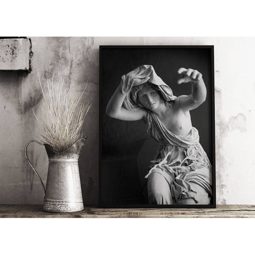 Statue Rome Woman - Black and White Poster