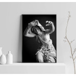 Statue Rome Woman - Black and White Poster