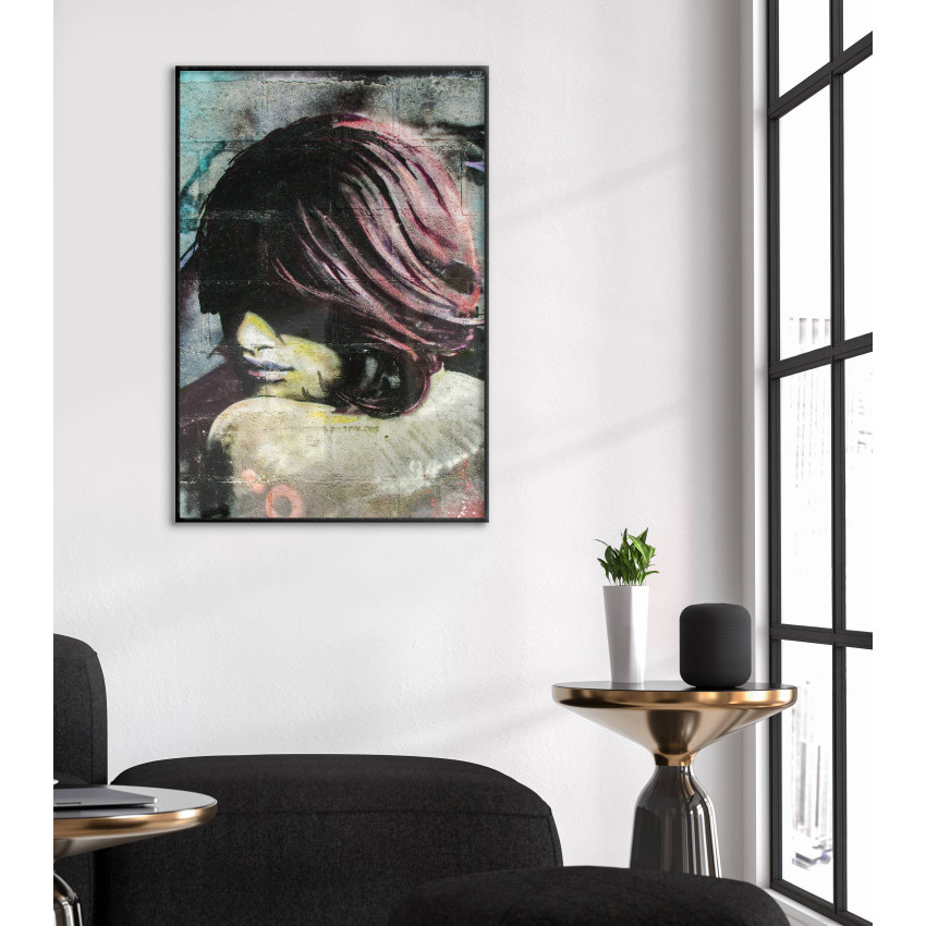 Trendig Kvinna Graffiti - Fashion & Konst Poster