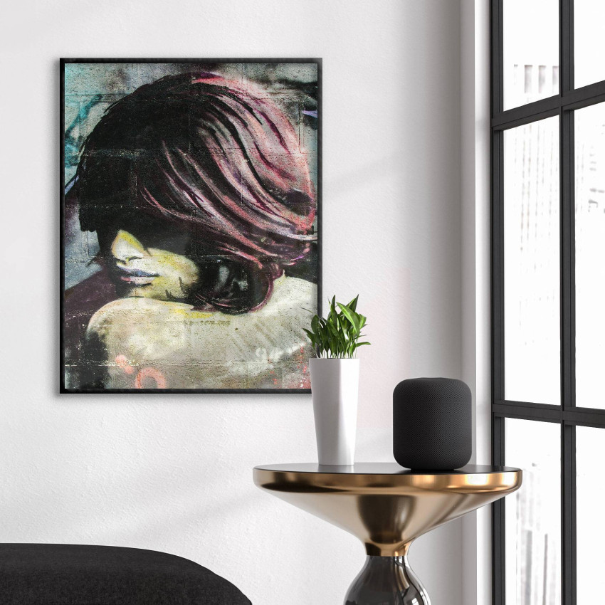 Trendig Kvinna Graffiti - Fashion & Konst Poster