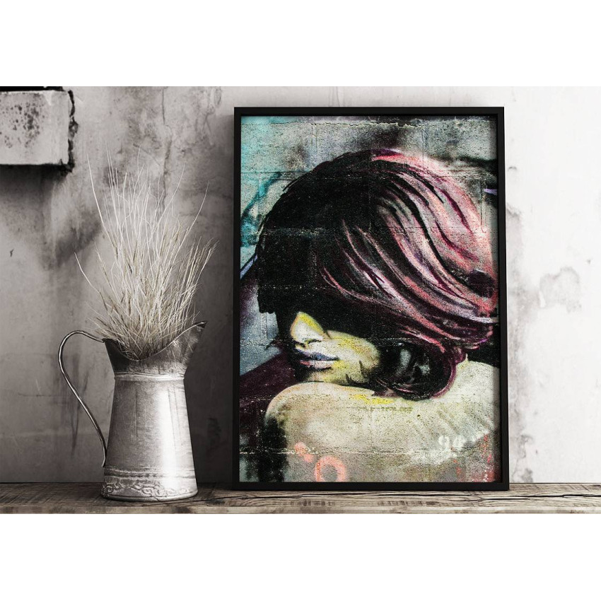 Trendig Kvinna Graffiti - Fashion & Konst Poster