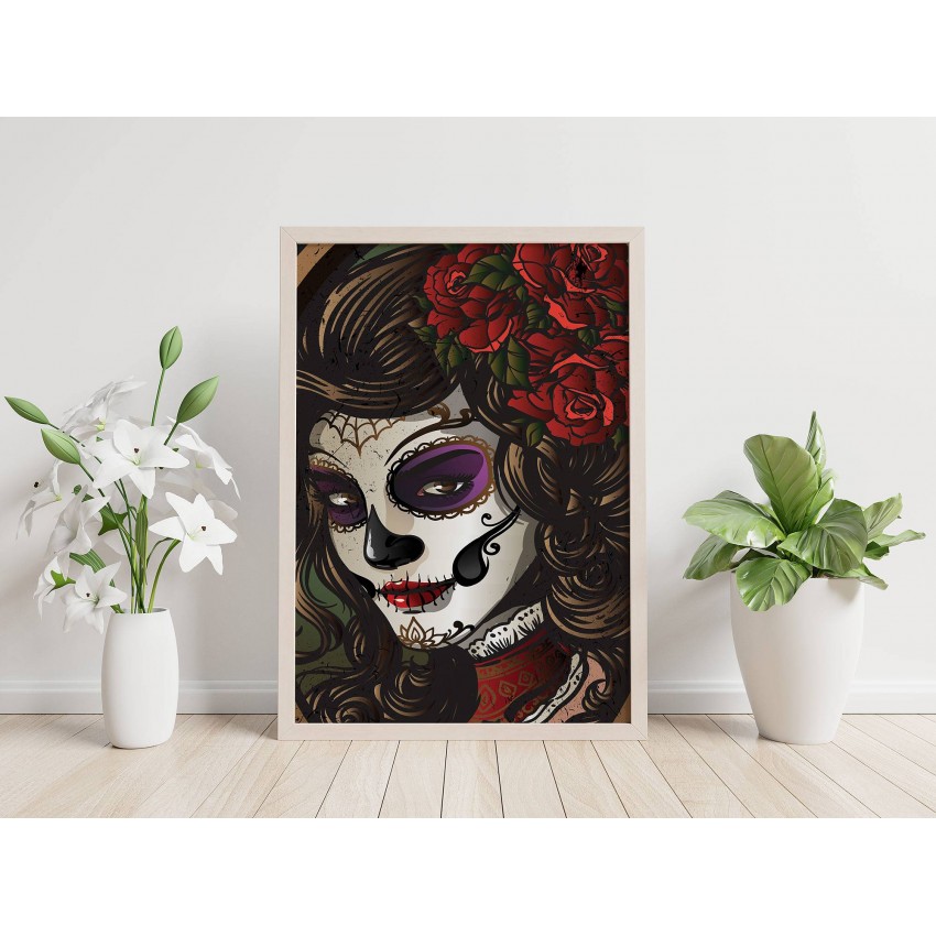 Sugerskull Kvinna - Illustration Poster Sugerskull Kvinna - Illustration Poster