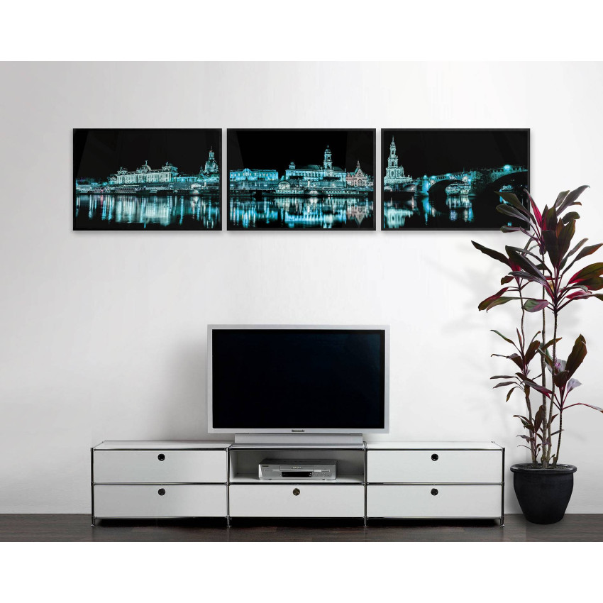 City and Street - Three Piece Poster