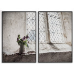 Window and Flowers - Two Piece Poster