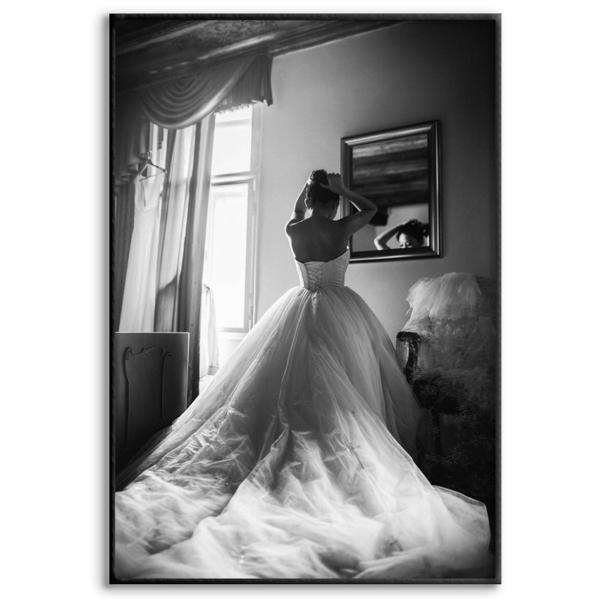 Brud i Brudklänning - Svartvit Poster
