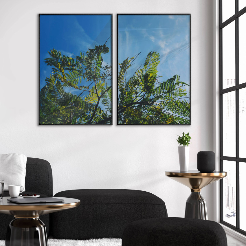 Blue Sky & Green Leaves - Two Piece Poster