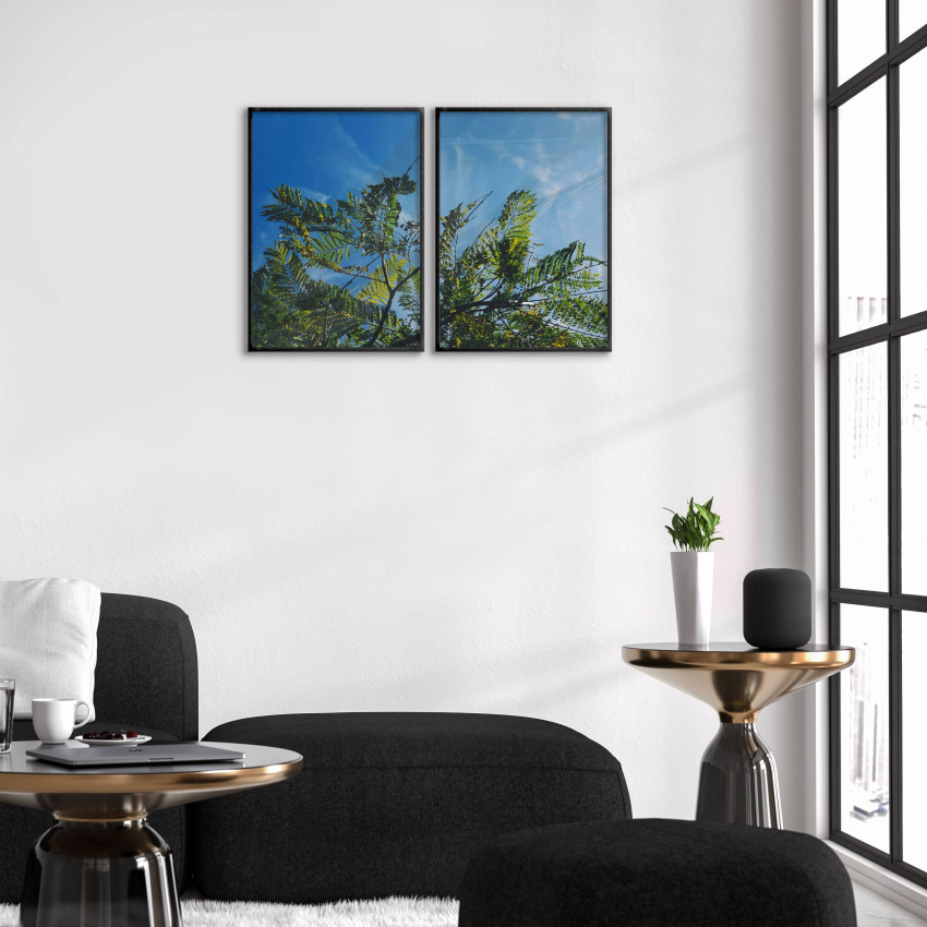 Blue Sky & Green Leaves - Two Piece Poster