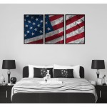 USA flagga Grunge - Poster i tre delar