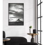 Clouds and Mountain - Simple Black and White Poster