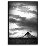 Clouds and Mountain - Simple Black and White Poster