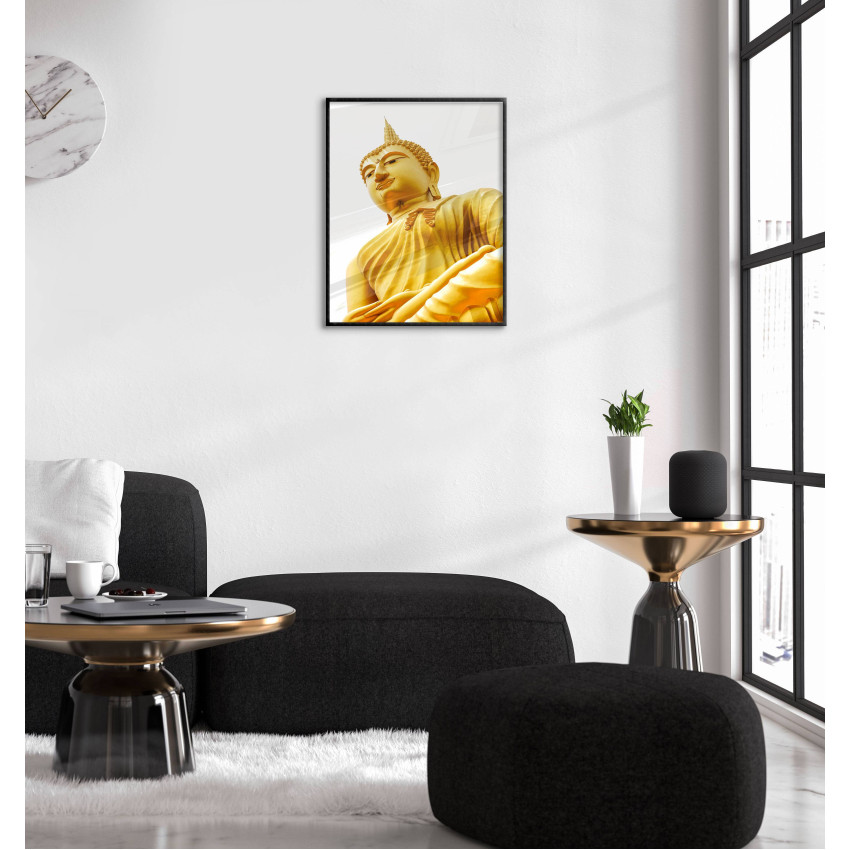 Buddha Statue - Simple Yellow Poster