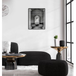 Palace Hallway - Simple Black and White Poster