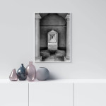 Palace Hallway - Simple Black and White Poster
