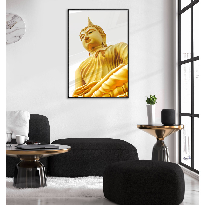Buddha Statue - Simple Yellow Poster