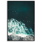 Waves and Beach - Simple Teal Poster