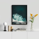 Waves and Beach - Simple Teal Poster