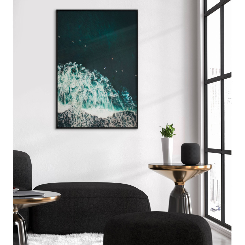 Waves and Beach - Simple Teal Poster