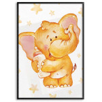 Cute Elephant - Baby Room Poster 