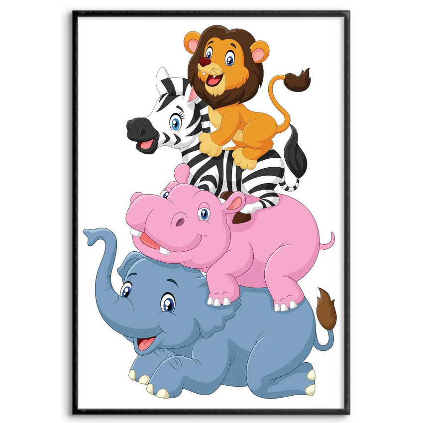 Cute Animals - Baby Room Poster