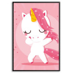 Cute Unicorn Dancing - Kids Room Poster 