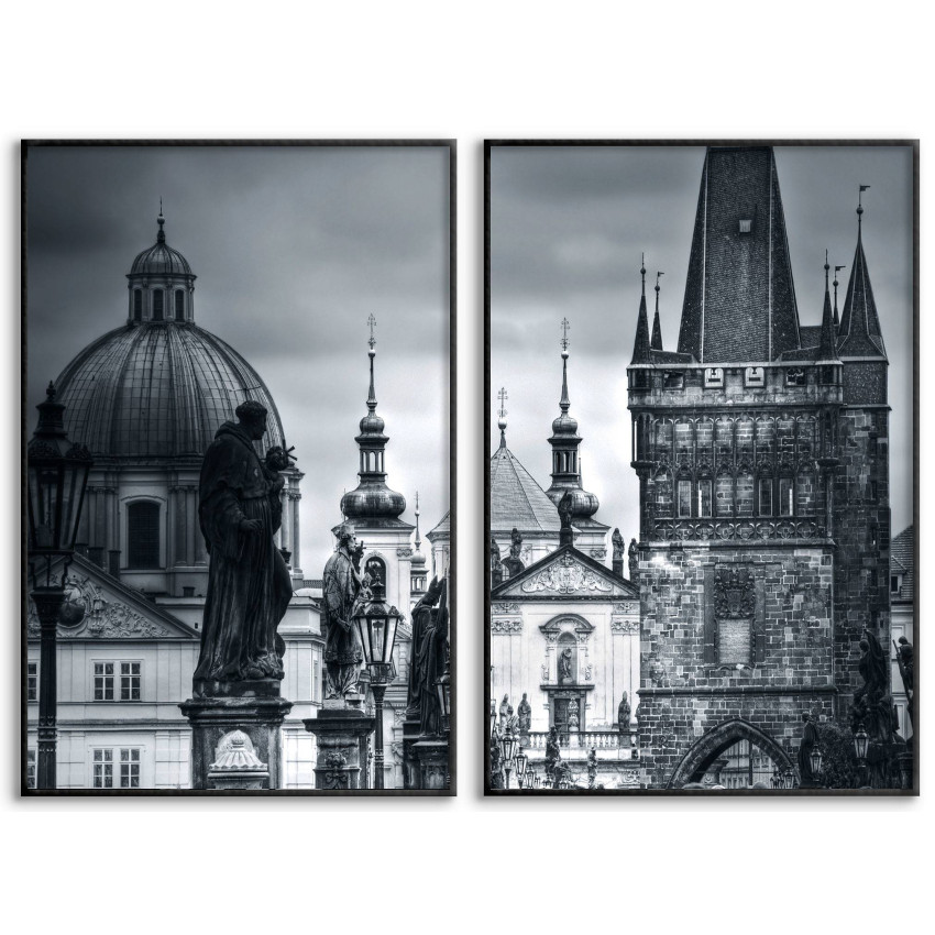 Castle and Statues - Simple Posters 50x70 cm x 2