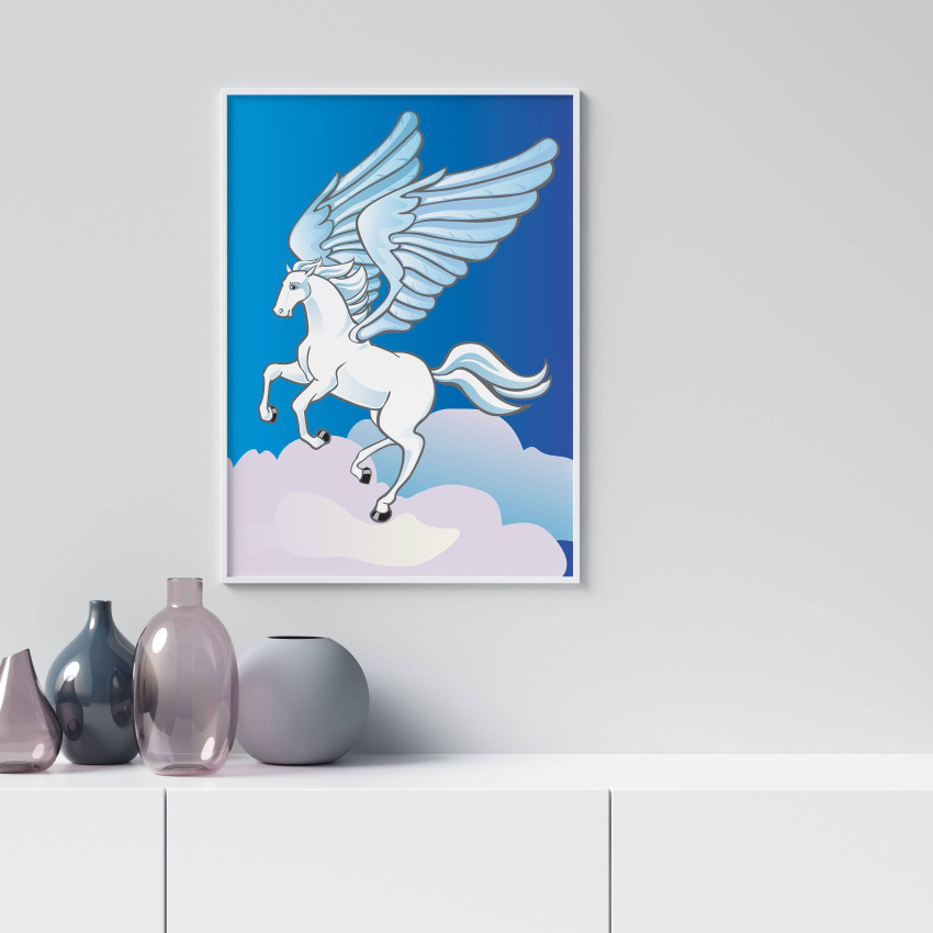 Pegasus Häst med Vingar - Enkel Poster