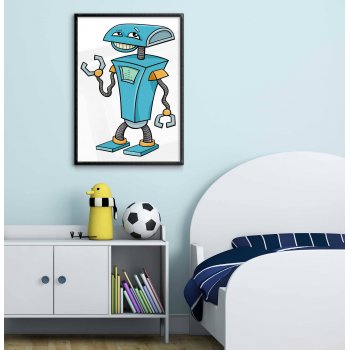 Happy Robot - Kids Room Poster