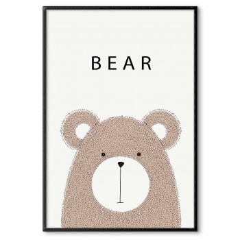 Söt Björn - Enkel Plansch för Barnrum Söt Björn - Enkel Plansch för Barnrum