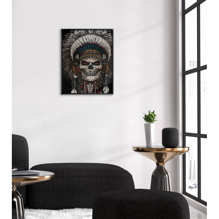 Tuff Indian & Dödskalle - Mörk Poster Tuff Indian & Dödskalle - Mörk Poster