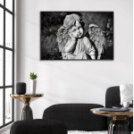 Angel statue - Black and white poster