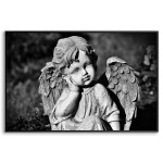 Angel statue - Black and white poster