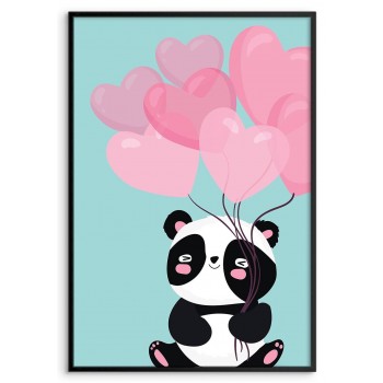 Cute panda bear - Simple kids poster 