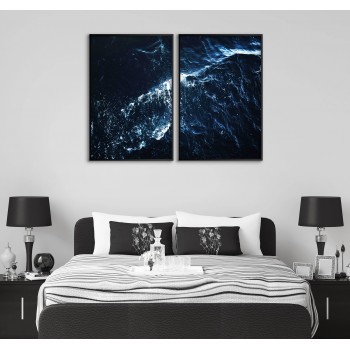 Waves & water - Blue two piece posters