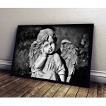 Angel statue - Black and white poster