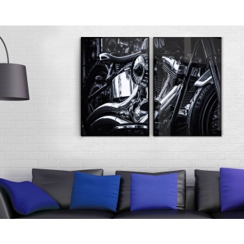 Motorcycle - Black & white two piece posters