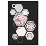 Abstract art & roses - Simple poster