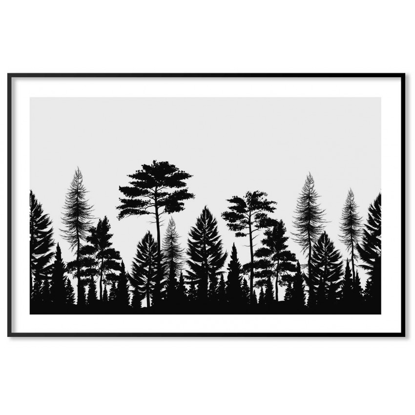 Skog & växter - Simpel illustration