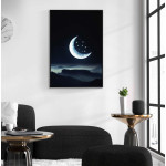 Moon & stars - Illustration poster