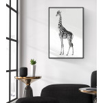 Giraffe - Simple black and white poster 