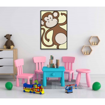 Adorable monkey - Kids room poster 