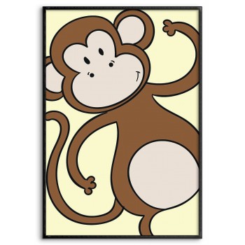 Adorable monkey - Kids room poster 