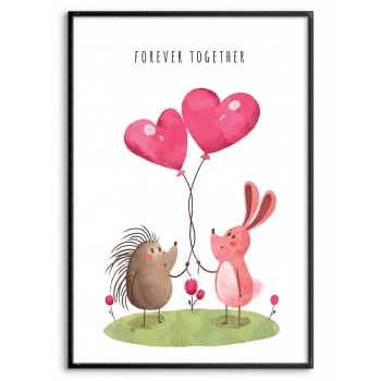 Igelkott & kanin - Forever together barntavla Igelkott & kanin - Forever together barntavla