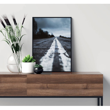 Landsväg & vit linje - Enkel poster