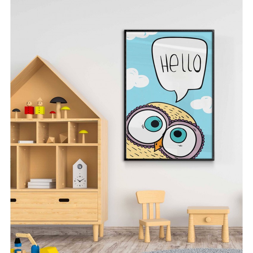 Cute & funny owl - Kids poster