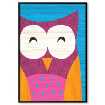 Happy owl - Simple kids poster