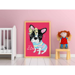 Cute dog - Pink kids poster